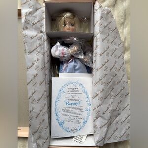1991 Edwin M. Knowles Rapunzel Doll Dianna Effner COA Limited Edition